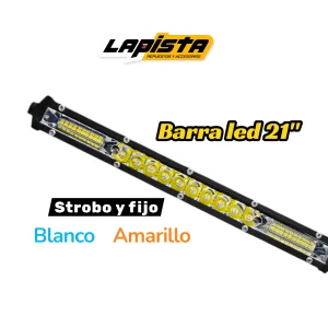 Barra led 21 pulgadas strobo blanca ambar