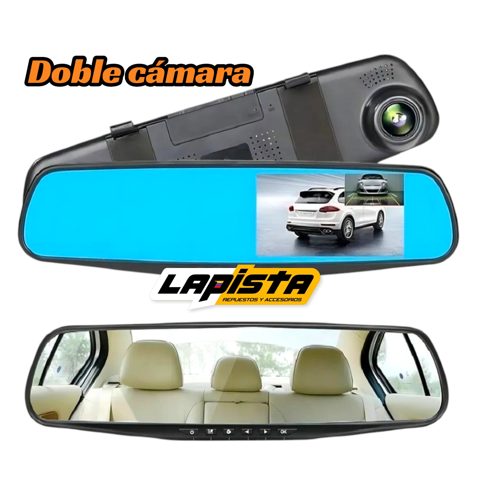 Retrovisor con doble cámara y pantalla - Imagen 2